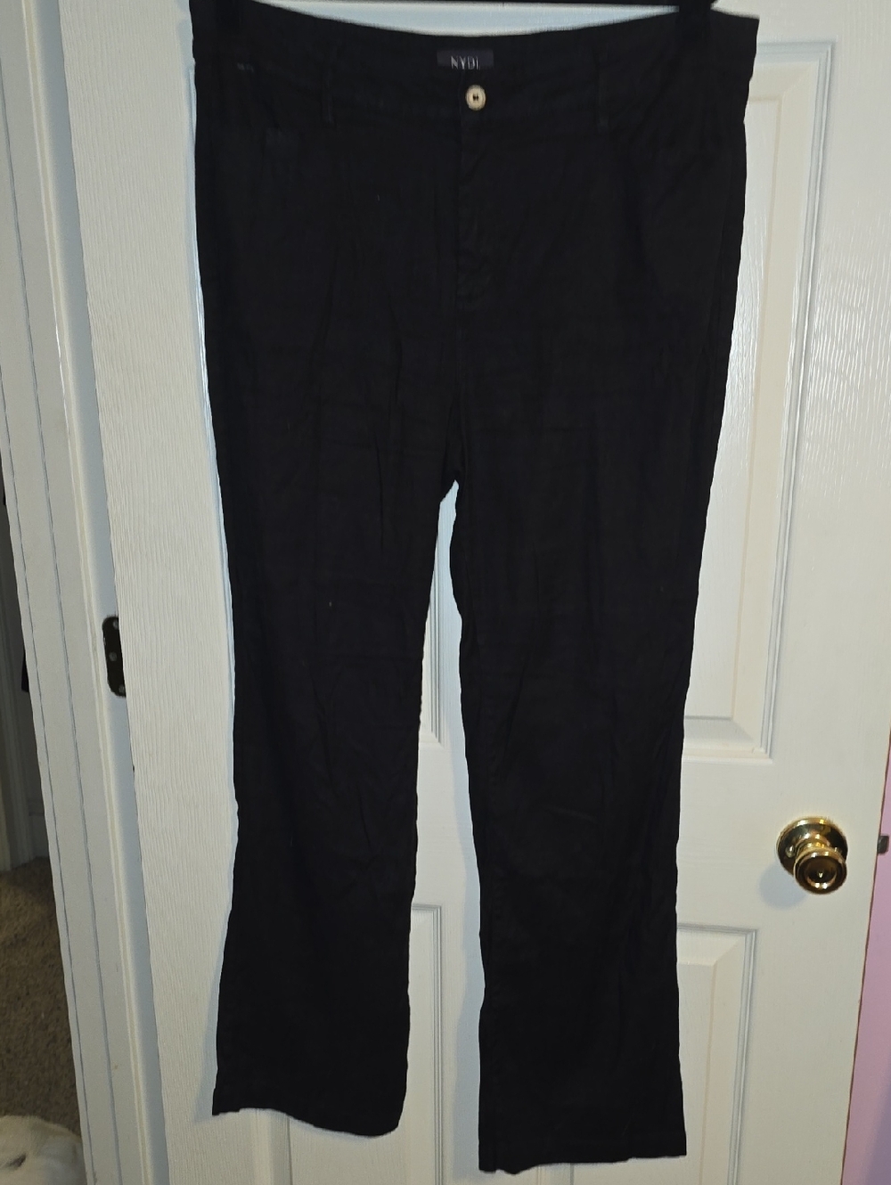 NYDJ Black Straight Leg Chinos